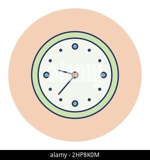 Clock outline icon. Workspace sign Stock Vector