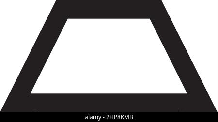 Trapezoid or Trapezium symbol shape vector icon for creative graphic design ui element in a pictogram illustration Stock Vector