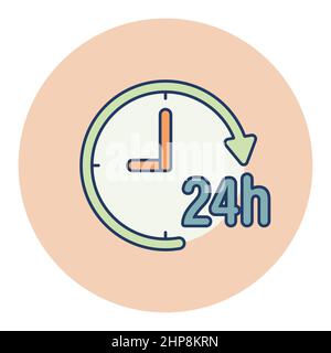 Service twenty four hours vector icon Stock Vector