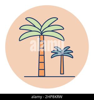 Palm tree vector icon. Nature sign Stock Vector