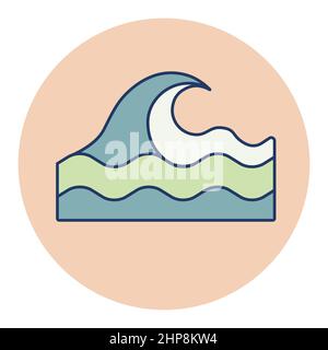 Sea waves vector icon. Nature sign Stock Vector