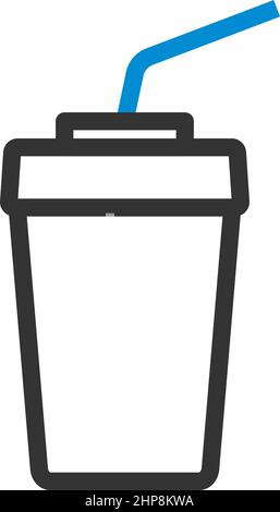 Cinema Soda Drink Icon Stock Vector