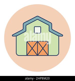 Farm barn vector icon. Farm animal sign Stock Vector