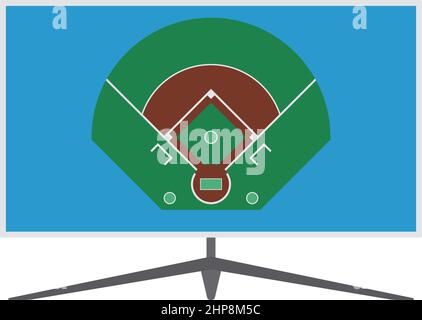 Baseball Tv Translation Icon Stock Vector
