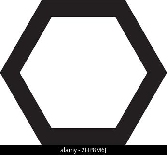 Hexagon shape symbol vector icon for creative graphic design ui element in a pictogram illustration Stock Vector