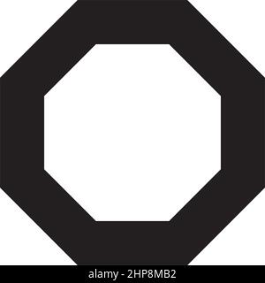 Octagon symbol shape vector icon for creative graphic design ui element in a pictogram illustration Stock Vector