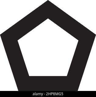 Pentagon shape symbol vector icon for creative graphic design ui element in a pictogram illustration Stock Vector