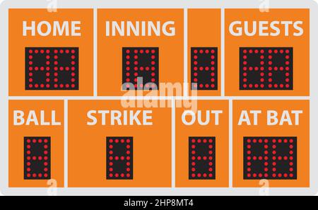 Baseball Scoreboard Icon Stock Vector