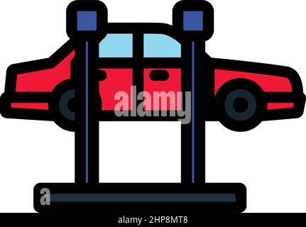 Car Lift Icon Stock Vector