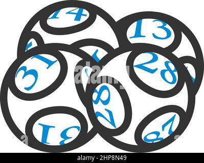 Lotto Balls Icon Stock Vector