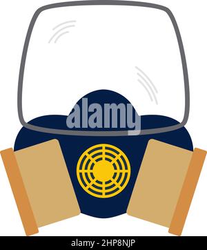Icon Of Chemistry Gas Mask Stock Vector