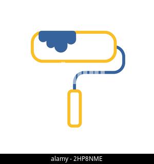 Paint Roller vector flat icon. Construction, repair Stock Vector