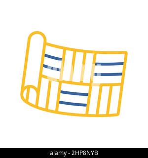 Linoleum roll vector flat icon. Construction, repair Stock Vector