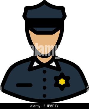 Policeman Icon Stock Vector