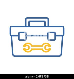 Tolbox vector flat icon. Construction, repair sign Stock Vector