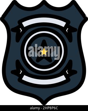 Police Badge Icon Stock Vector