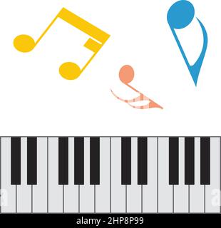 Icon Of Piano Keyboard Stock Vector