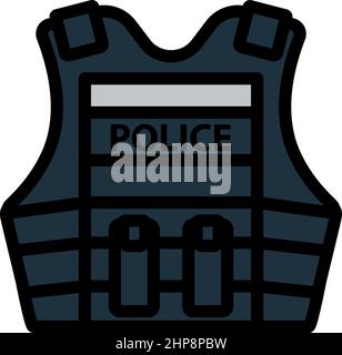 Police Vest Icon Stock Vector