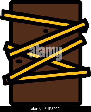Crime Scene Door Icon Stock Vector
