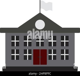 Icon Of School Building Stock Vector