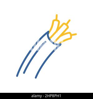 Electric cable vector flat icon. Construction, repair Stock Vector
