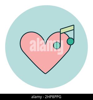 Like music vector icon. Musical note sign Stock Vector