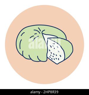 Goat Cheese vector flat icon. Farm animal sign Stock Vector