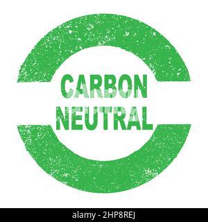 Rubber Ink Stamp Carbon Neutral Stock Vector