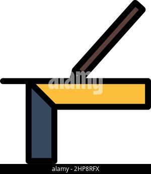 Pencil Line With Scale Icon Stock Vector