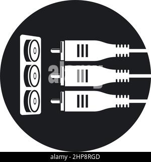 RCA cable icon vector illustration design Stock Vector