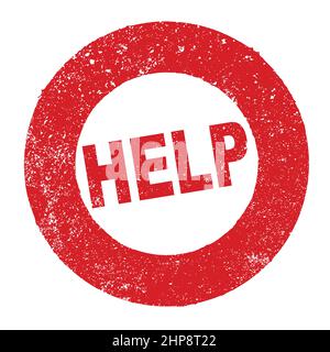 Rubber Ink Stamp Help Stock Vector
