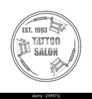 Induction Tattoo Machine Icon Isolated on White Background Stock Vector
