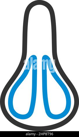 Bike Seat Icon Top View Stock Vector