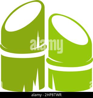 Bamboo tree logo icon design illustration vector Stock Vector