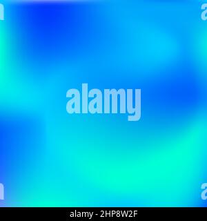 Abstract blur fluid shapes waves pattern, blurry wavy trendy background. Retro gradient texture graphic design vector template. Copy space poster layout flyer banner cover. Cyan blue bright colors Stock Vector