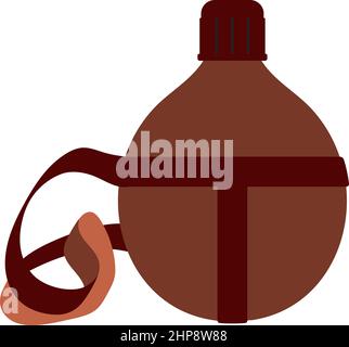 Icon Of Touristic Flask Stock Vector