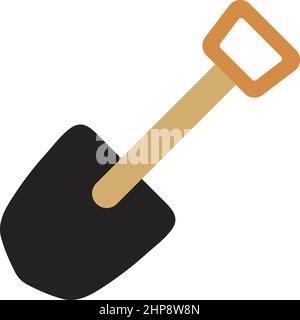 Icon Of Camping Shovel Stock Vector