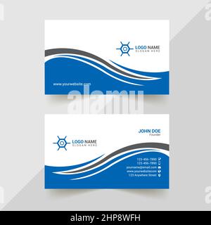 Business Card Design Template Stock Vector