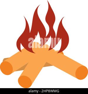Icon Of Camping Fire Stock Vector