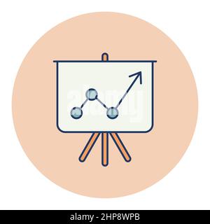 Flip-chart outline icon. Business sign Stock Vector