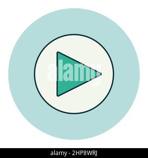 Play button vector flat icon Stock Vector