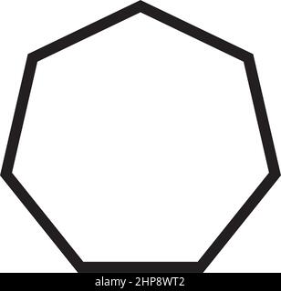 Heptagon shape symbol vector icon for creative graphic design ui ...