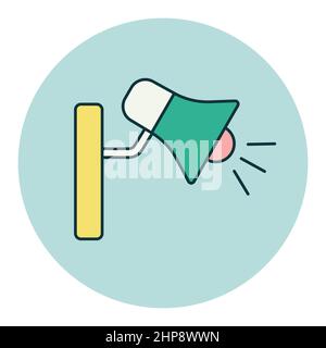 Loudspeaker or megaphone vector icon Stock Vector