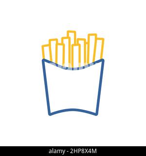 French fries vector icon. Fast food sign Stock Vector