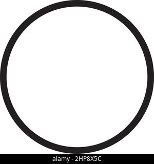 Circle shape icon vector geometry symbol for creative graphic design element in a flat color pictogram illustration Stock Vector