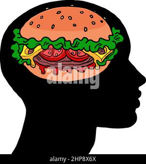 Burger Vector Silhouette Stock Vector Image & Art - Alamy