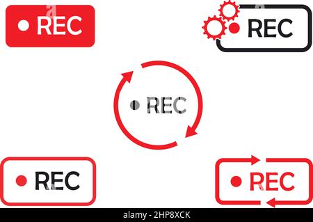 recording icon vector illustration design template Stock Vector