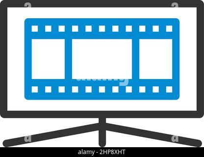 Cinema TV Screen Icon Stock Vector