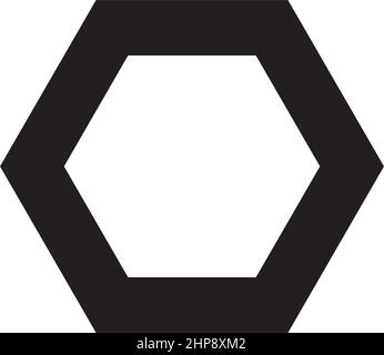 Hexagon symbol shape vector icon for creative graphic design ui element in a pictogram illustration Stock Vector