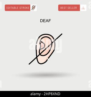 Deaf Simple vector icon. Stock Vector